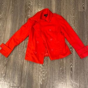 Red peacoat